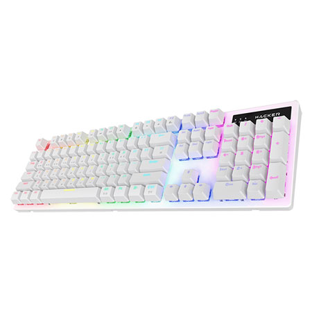 [ABKO] [기계식 키보드] K560 레인보우 화이트 (갈축) +