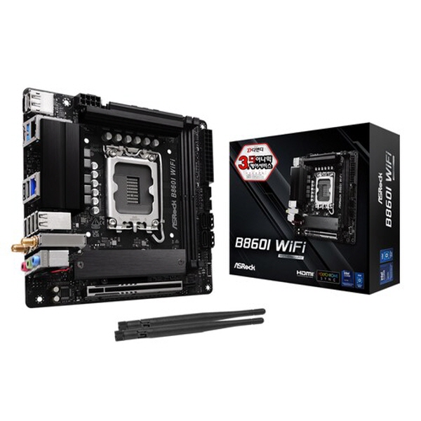 [ASRock] B860I <B>WIFI</B> <B>M-ITX</B> (블랙) +