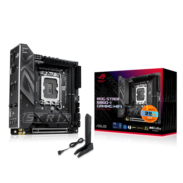 [ASUS] B860-I GAMING ROG STRIX <B>WIFI</B> <B>M-ITX</B> (블랙) +