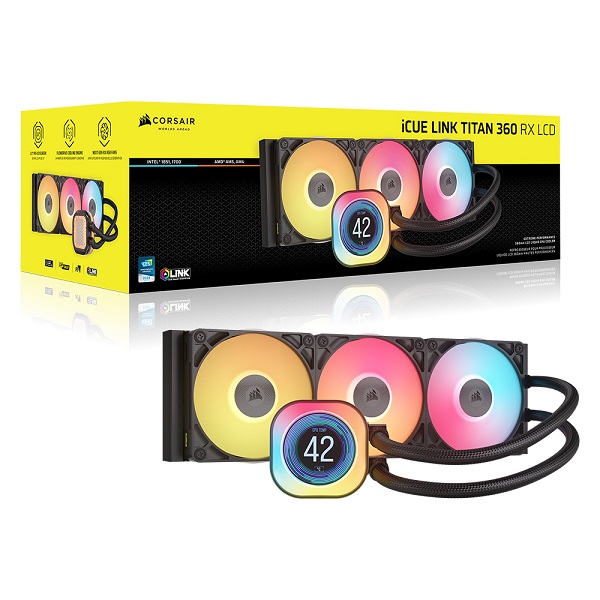 [CORSAIR] ICUE LINK TITAN 360 RX LCD (블랙) +