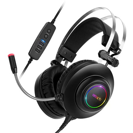 [ABKO] [헤드셋] HACKER N550 ENC 블랙 [가상 7.1ch] [RGB / 진동]