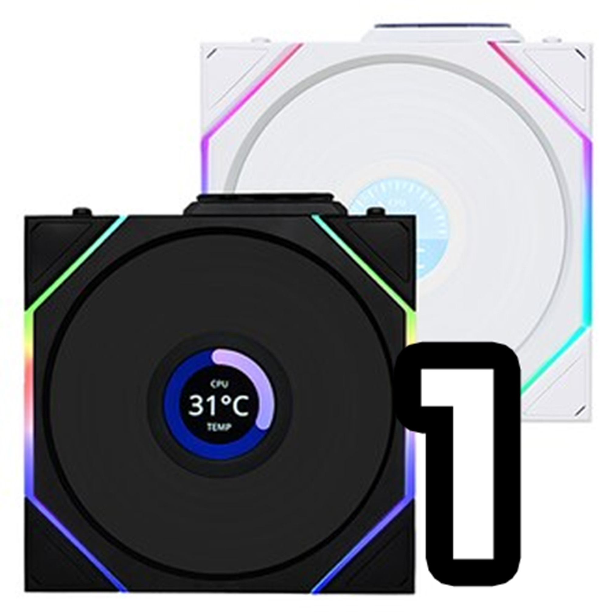 [리안리] UNI FAN TL Wireless LCD 1EA (블랙/화이트) +