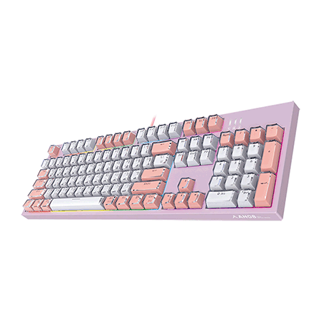 [ABKO] [무접점 키보드] AN08 아이스큐브 핑크 (클릭광축)