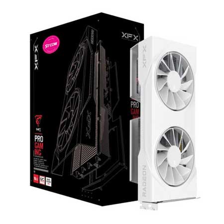 [XFX] 라데온 <B>RX9060 XT</B> SWIFT DUAL WHITE OC [D6 8GB] +