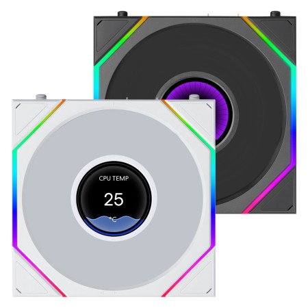 [리안리] UNI FAN TL LCD FLEX 120 (블랙/화이트) +