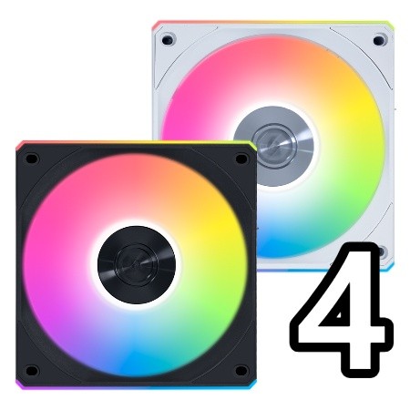 [리안리] UNI FAN CL FLEX 4EA(블랙/화이트) +