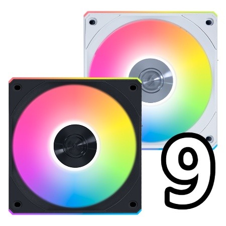 [리안리] UNI FAN CL FLEX 9EA(블랙/화이트) +