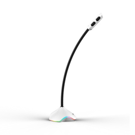 [마이크] 제닉스 STORMX RGB USB 스탠드 마이크 화이트