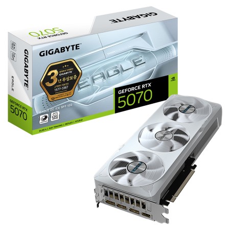 [기가바이트] 지포스 <b>RTX5070</b> EAGLE <B>ICE</B> SFF OC <B>화이트</B> [D7 12GB] +