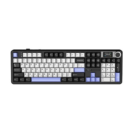 [AULA] F108 PRO 유무선 기계식 오로라 블랙 한글 (저소음 솜사탕축) +